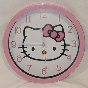 Hello Kitty round pink analog wall clock